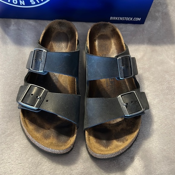 Birkenstock | Shoes | Birkenstock Arizona Sandals Black Us Size 6 Euro Size  37 | Poshmark